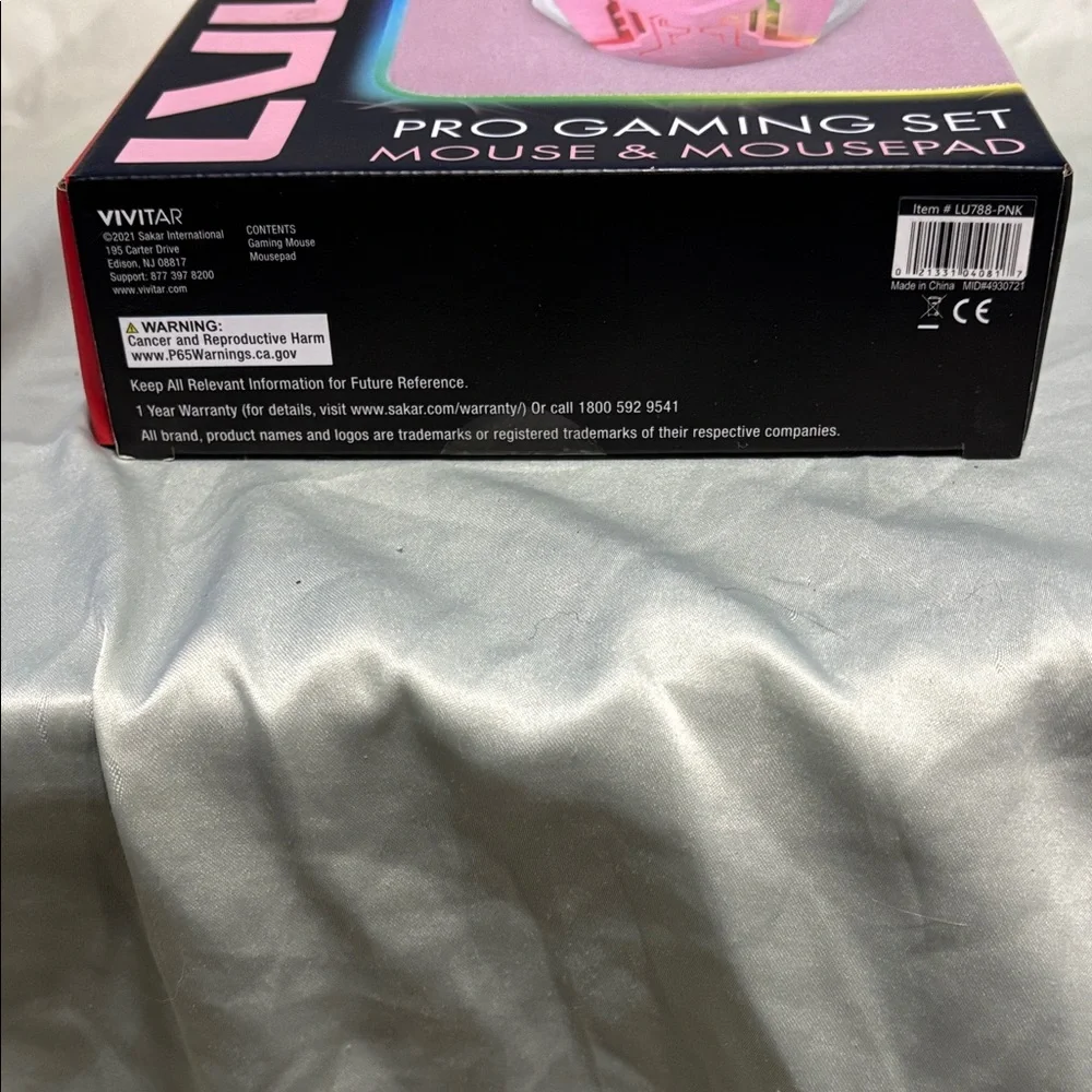 LVLUP Pro Gaming Mouse and Mousepad Set - Pink